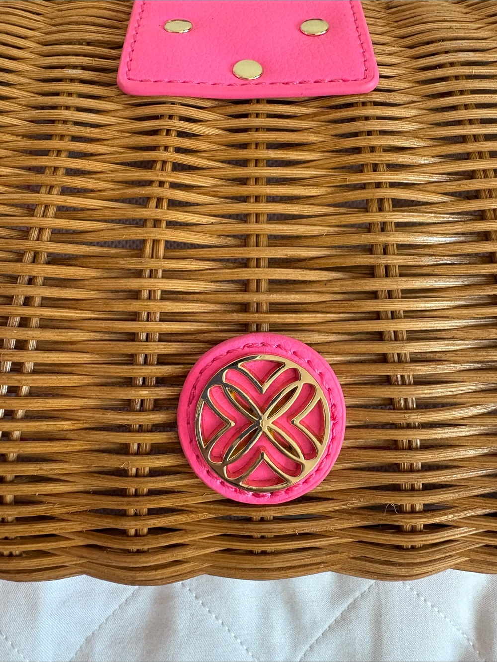 Lilly Pulitzer Leena Top Handle Wicker Bag - Picture 6 of 12